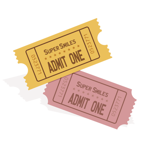 Ticket stubs granting admission